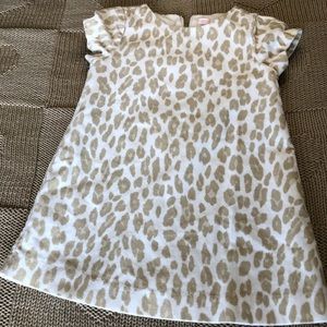 Janie and Jack Cream Colored Leopard Print Dress